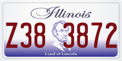 IL license plate Z383872