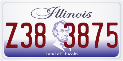 IL license plate Z383875