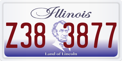 IL license plate Z383877