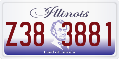 IL license plate Z383881