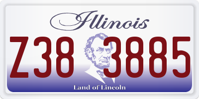 IL license plate Z383885