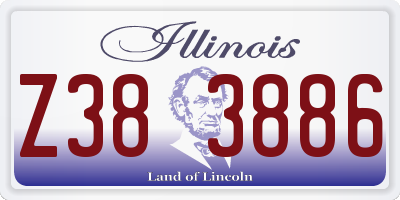 IL license plate Z383886
