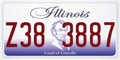 IL license plate Z383887