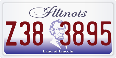 IL license plate Z383895