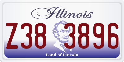 IL license plate Z383896