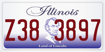IL license plate Z383897