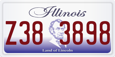 IL license plate Z383898