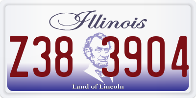 IL license plate Z383904
