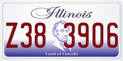 IL license plate Z383906