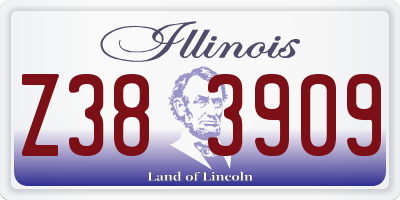 IL license plate Z383909