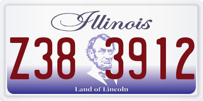 IL license plate Z383912