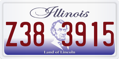 IL license plate Z383915