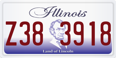 IL license plate Z383918