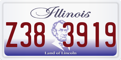 IL license plate Z383919