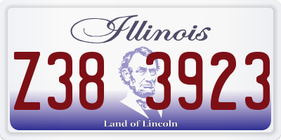 IL license plate Z383923