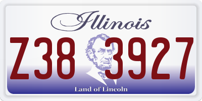 IL license plate Z383927