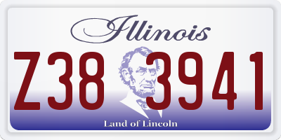 IL license plate Z383941