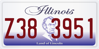 IL license plate Z383951