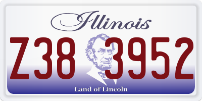 IL license plate Z383952