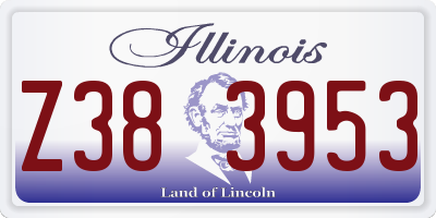 IL license plate Z383953
