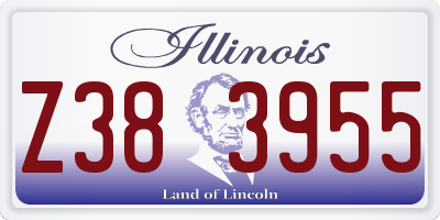 IL license plate Z383955
