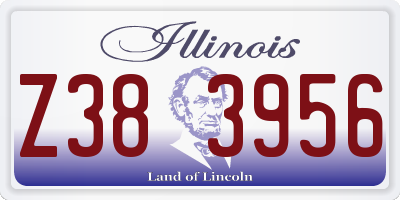 IL license plate Z383956