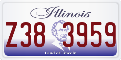IL license plate Z383959