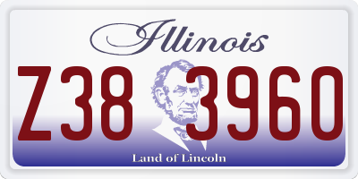 IL license plate Z383960
