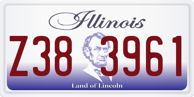 IL license plate Z383961