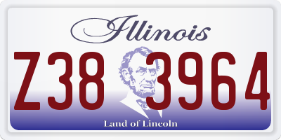IL license plate Z383964