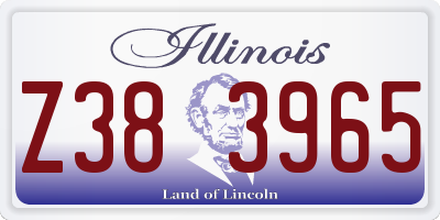 IL license plate Z383965