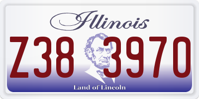 IL license plate Z383970