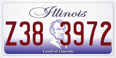 IL license plate Z383972