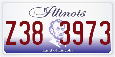 IL license plate Z383973