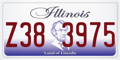 IL license plate Z383975
