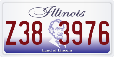IL license plate Z383976