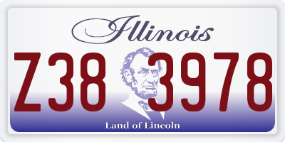 IL license plate Z383978