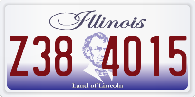 IL license plate Z384015