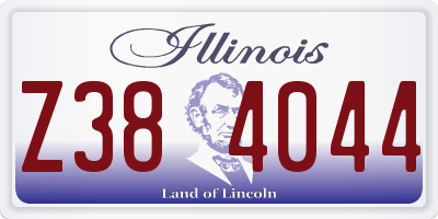 IL license plate Z384044