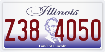 IL license plate Z384050