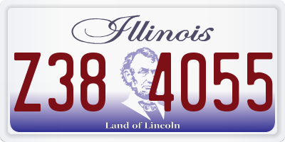 IL license plate Z384055
