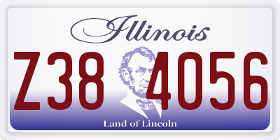 IL license plate Z384056