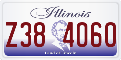 IL license plate Z384060