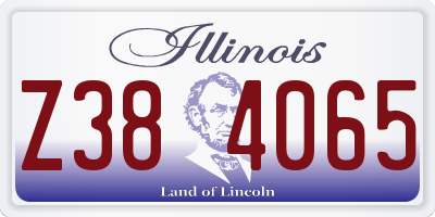 IL license plate Z384065