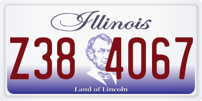 IL license plate Z384067