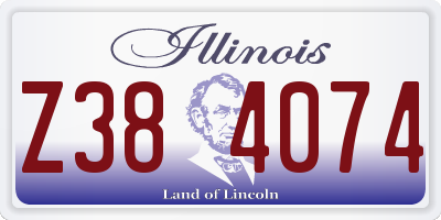 IL license plate Z384074