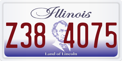 IL license plate Z384075