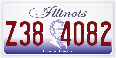 IL license plate Z384082