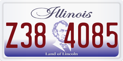 IL license plate Z384085