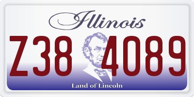IL license plate Z384089